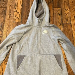 Girls Nike zip up with Sherpa lining
